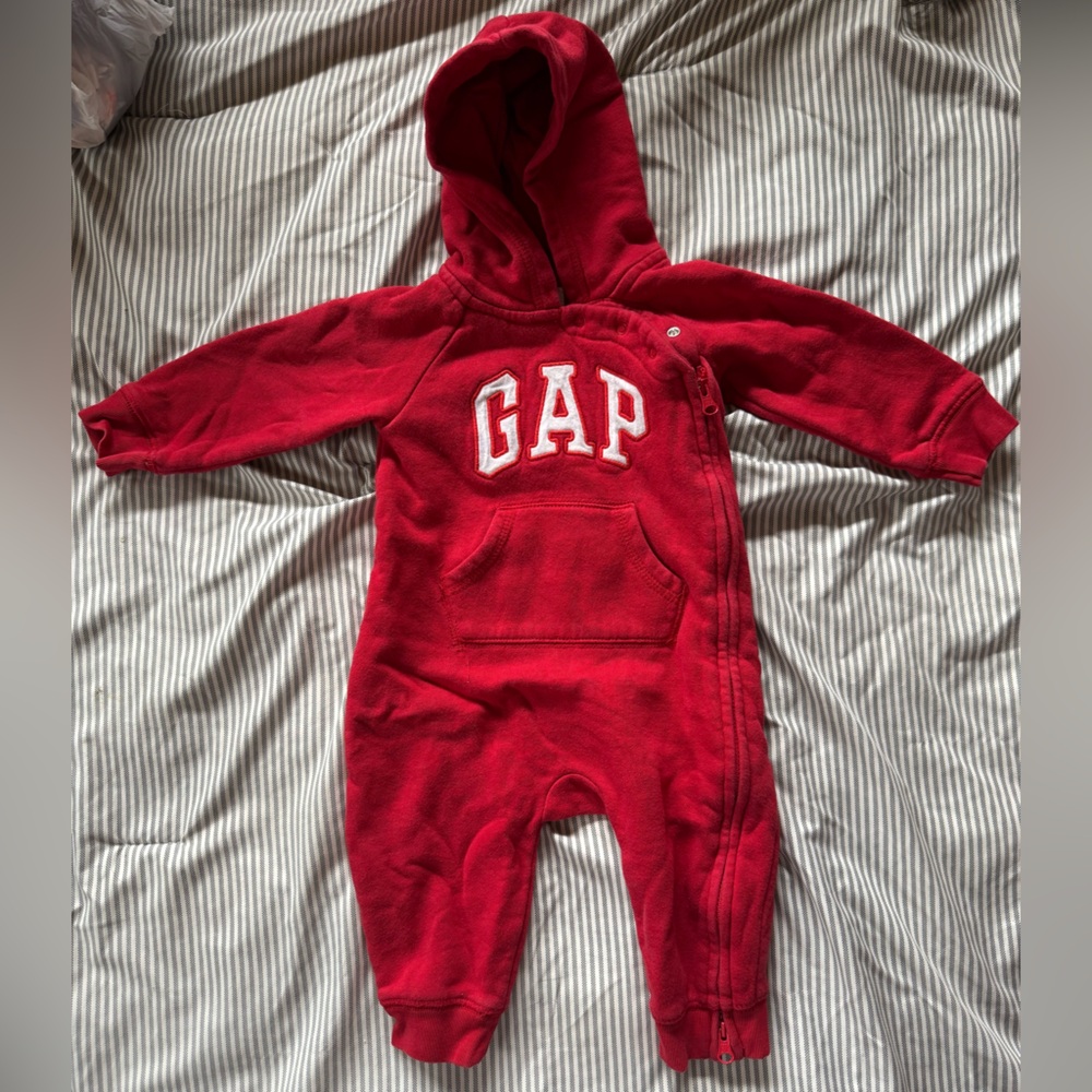 GAP Baby Red Hooded Outfit
